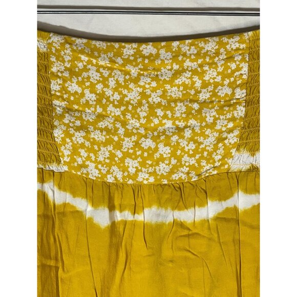 Pretty rebellious shirt sleeveless flowers strips high low large rayon armpit to - Picture 3 of 10